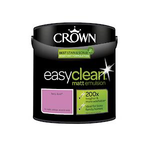 2.5L Crown Easy Clean Matt Emulsion Multi Surface Paint – Fairy Dust