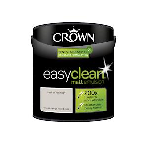 2.5L Crown Easy Clean Matt Emulsion Multi Surface Paint – Dash Of Nutmeg