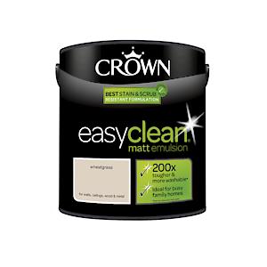 2.5L Crown Easy Clean Matt Emulsion Multi Surface Paint – Wheatgrass