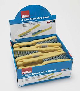 4 Row Steel Wire Brush 24pc Disp