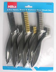 6 Pce 7" & 9" Wire Brush Set