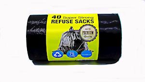 40 SUPERSTRONG REFUSE SACK 75L BL