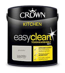 2.5L Crown Easyclean Kitchen Matt Emulsion Multi Surface Paint – Grey Putty