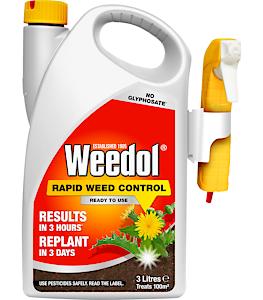 Weedol Rapid Weedkiller With Manual Sprayer, Ready To Use, 3L