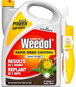 Weedol Rapid Weedkiller With Power Sprayer, Ready To Use, 5L