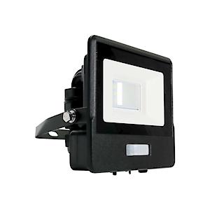 Vt 10W Led Pir Fl/Light 6500K Blk