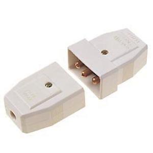 5A 3 Pin Connector White