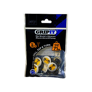 15mm Yellow Gripit Pack of 8