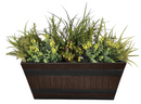 Fixtures Barrel Design Dark Brown Large Trough L50cm x W25.5cm x H19.5cm