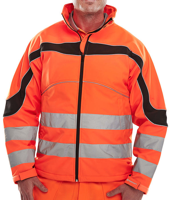 Beeswift Eton Hi-Vis Soft Shell Jacket - {ALL COLOURS / SIZES}