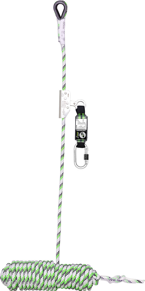 Kratos Fall Arrester On Kernmantle Rope 10Mtr White/Green 10M