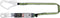 Kratos 1.5Mtr Lanyard + Scaff Hook Black/Green 1.5M