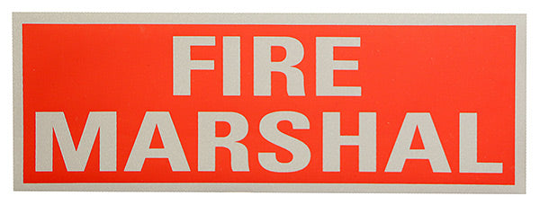 Fire Marshal Reflective Back [250X90mm]