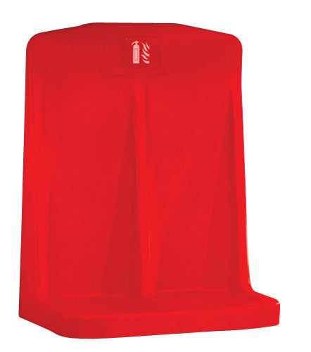 Red Double Fire Extinguisher Stand C/W Recessed Base Red