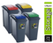 Wham Recycle It Slimline Bin Multi-purpose 4 x 25L Mixed Colours