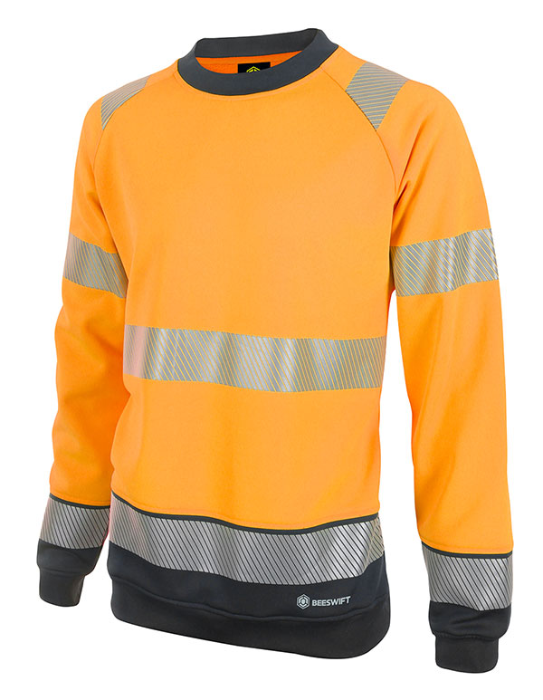 Beeswift Deltic Hi-Vis Two-Tone Sweatshirt - {ALL COLOURS / SIZES}