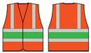 Orange Wceng Vest With Green Band Sml