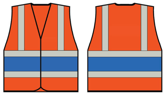 Orange Wceng Vest With Royal Band 3XL