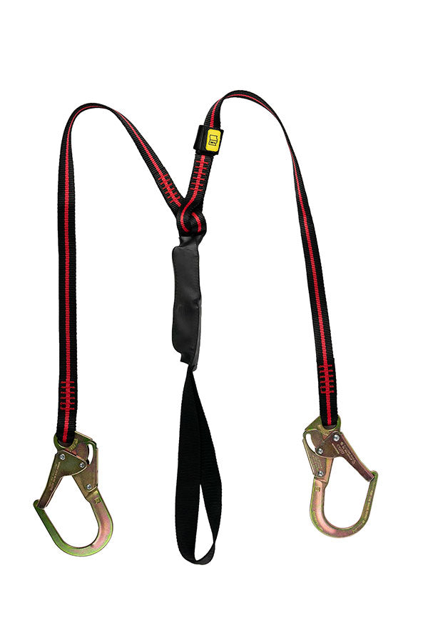 Honeywell Miller Arc Compliant Twin Rebar Hook Lanyard Black / Red 1.8M