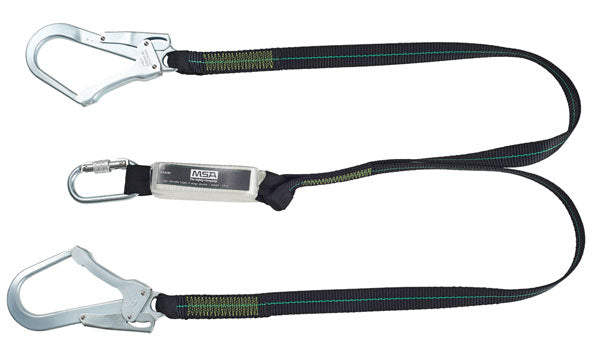 Msa 1.5M Webbing Twin Leg Lanyard Chrome 1.5M