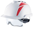 MSA V-Gard 930 Vented Safety Helmet with Integrated Eye Protection - {ALL COLOURS / SIZES}