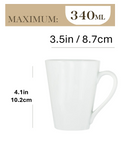 Fixtures Brand White 12oz/340ml Coffee/Tea Mug