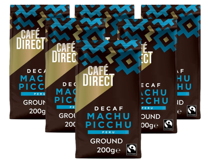 Cafe Direct Fairtrade Organic Machu Picchu Peru Ground DECAF Coffee 200g