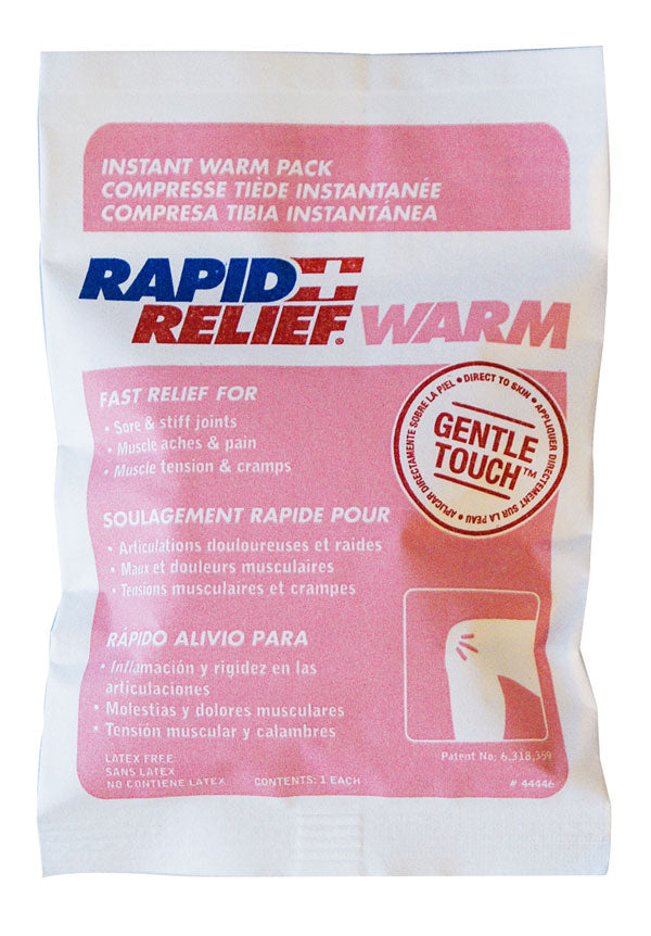 Rapid Relief Instant Warm Pack Small 4"X 6" White 6"