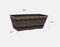 Fixtures Barrel Design Dark Brown Large Trough L50cm x W25.5cm x H19.5cm