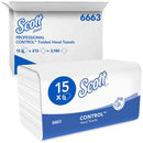 Scott Control Interfold Hand Towels 15 Packs x 212's {6663}