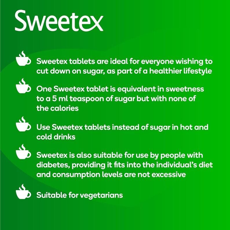 Sweetex Calorie Free Tablets for Tea & Coffee 12 x 800's Dispenser CLEARANCE