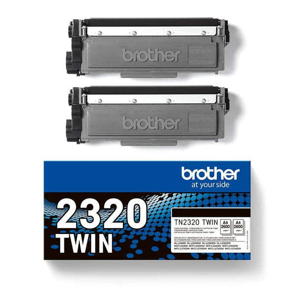 Brother Black Toner Cartridge Twin Pack 2 x 2.6k pages (Pack 2) - TN2320