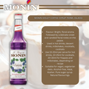 Monin Violet Coffee Syrup 700ml (Glass Bottle)