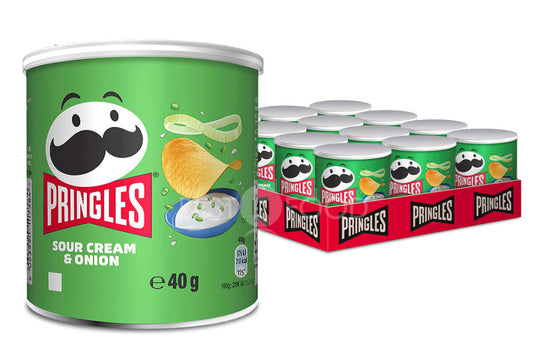 Pringles Sour Cream & Onion Crisps 40g x 12 per case