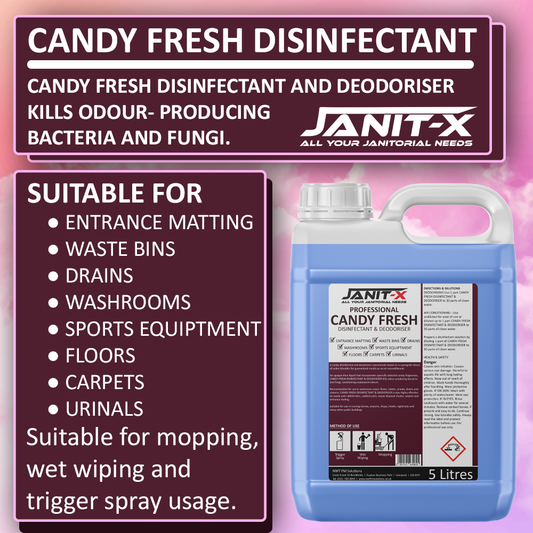 Janit-X Professional Candy Fresh  Disinfectant & Deodoriser 5L Concentrate upto 30:1