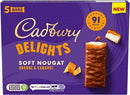 Cadbury Delights Soft Nougat Chocolate Bars 3 BOXES x 5 Bars