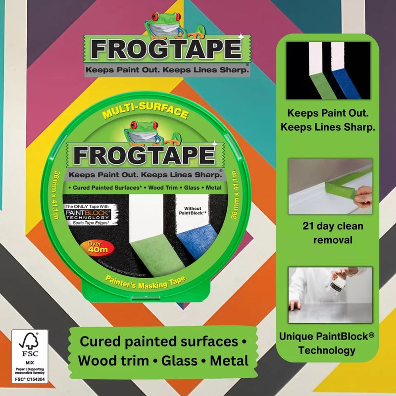 Frog Tape Green Multi Surface Painters Masking Tape 48mm X 41.1m