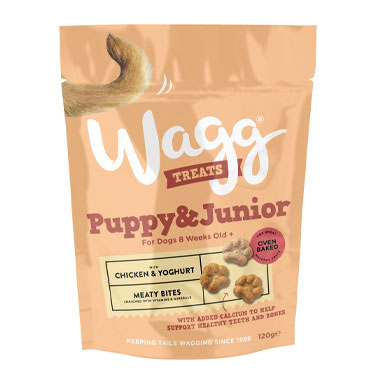 Wagg Dog Puppy & Junior Treats Chicken & Yoghurt 7 x 120g {Full Case}