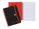 Oxford Black n Red Notebook A6 Poly Cover Wirebound Ruled 140 Pages (Pack 5) 100080476 - ONE CLICK SUPPLIES
