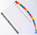 Exacompta Index A-Z A4 160gsm Card White with Coloured Mylar Tabs - 1111E - ONE CLICK SUPPLIES