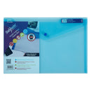 Snopake Polyfile Wallet File Polypropylene Foolscap Blue (Pack 5) - 11151X - ONE CLICK SUPPLIES