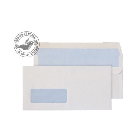 Blake Purely Everyday Wallet Self Seal Window White DL 110×220mm 90gsm Envelopes (1000) - ONE CLICK SUPPLIES