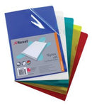 Rexel Nyrex Cut Flush Folder Polypropylene A4 110 Micron Blue (Pack 25) 12161BU - ONE CLICK SUPPLIES