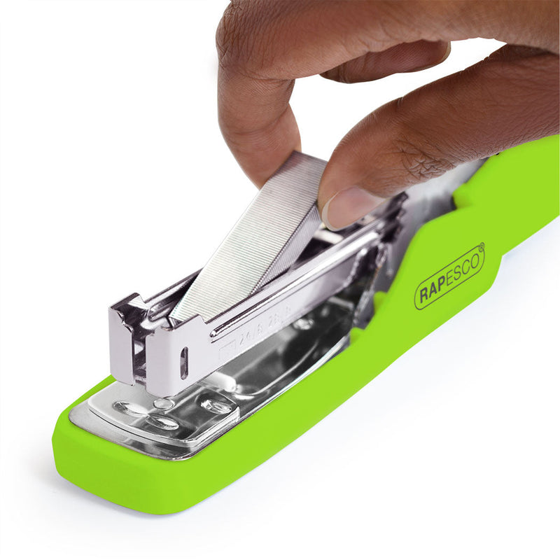 Rapesco X5-25ps Less Effort Stapler Plastic 25 Sheet Green - 1395 - ONE CLICK SUPPLIES