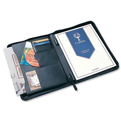 Collins A4 Black Portfolio With Zip (Code 14172CS) - ONE CLICK SUPPLIES