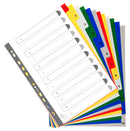 Exacompta Index 1-12 A4 120 Micron Polypropylene Bright Assorted Colours - 1512E - ONE CLICK SUPPLIES