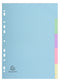 Exacompta Forever Recycled Divider 5 Part A4 170gsm Card Assorted Colours - 1605E - ONE CLICK SUPPLIES