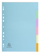 Exacompta Forever Recycled Divider 6 Part A4 170gsm Card Assorted Colours - 1606E - ONE CLICK SUPPLIES