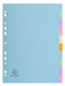 Exacompta Forever Recycled Divider 10 Part A4 170gsm Card Assorted Colours - 1610E - ONE CLICK SUPPLIES