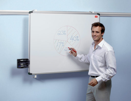 Nobo Pro-Rail Whiteboard Magnetic 900x1200mm 1901233 - ONE CLICK SUPPLIES